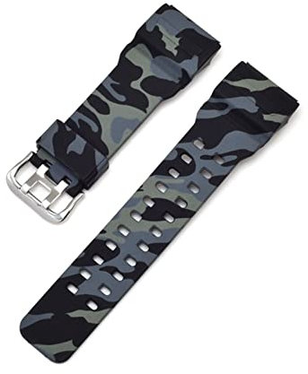 BONOOL Armband GG-1000/GWG-100/GSG-100 Gummi-Uhrenarmband, wasserdicht, Sportarmband mit Werkzeug, passend für Casio, passend für G-Shock-Uhrenarmband (Farbe: Camouflage-Schwarz)