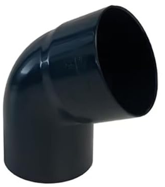 First Plast - Gouttière PVC 25 demi-ronde - Coude PVC 67°30 mâle femelle pour tube de descente Ø80 - Anthracite -