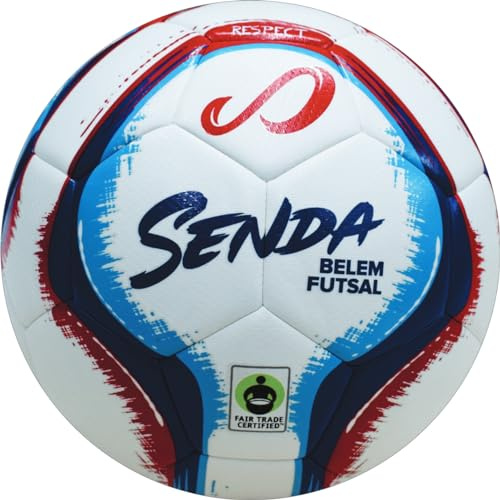 Senda Belem Training Futsal Ball, Fair Trade Certified, White, Size 4 (Ages 13 & Up)