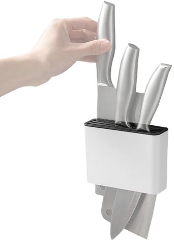 Soporte Cuchillos Cocina, Barra Magnética Madera Cuchillos, Porta Cuchillos para Montaje, 13 * 9.5 * 4.5 cm Bloque Cuchillos Para Almacenar Cuchillos, Tijeras, Organizador Cuchillos Cocina