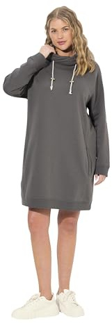 Ulla Popken Sweatkleid, Stehkragen, Langarm, Taschen klänning för kvinnor