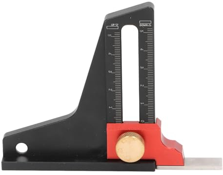 Höhenmesser, Aluminiumlegierung, Holzbearbeitung, Sägetisch, Höhenmesser, Tiefenmesser, Konturmesser, Werkzeug, Tiefenmesslineal für Sägetisch und Lineal, Trim