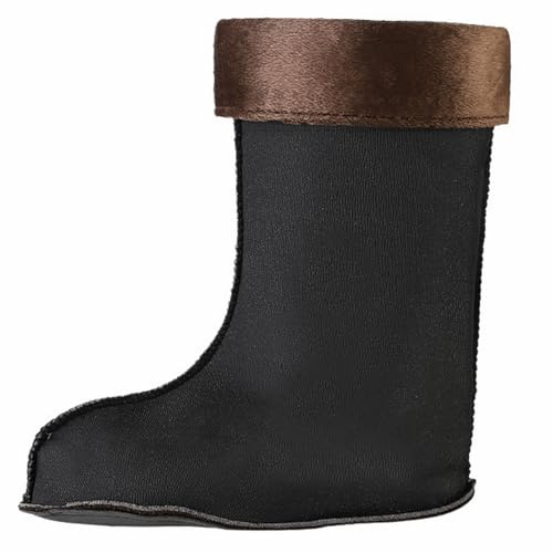 Reyox Homme Chaussettes pour Bottes en Caoutchouc, Chaussette Intérieur de Bottes, Doublure Chaude de Bottes 29cm Haut Noir 42 EU