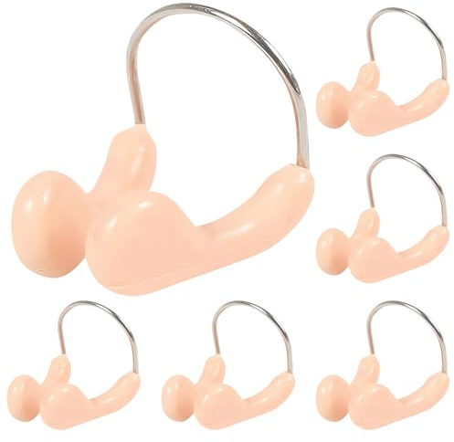 Whispern Cloud 6 Pack Swimming Nose Clips, Soft Silicone Nose Plugs for Adults and Children Aged 7 and Above, Waterproof Nose Protectors for Swimming Training Beginners Surfing Competitions