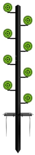 Boosteady Metal Swing Dueling Tree Target Stand with 8 Steel Plates, Heavy Duty Alloy Rotate Swing Target for Airsoft BB Guns, .22/.177 Caliber Shooting Practice