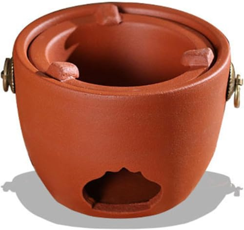 Bärbar Grillkol I Rödlera, 15 X 11 Cm Liten Keramisk Spis Med Elegant Design, Perfekt För Hemmagrillning Och Utomhusmatlagning