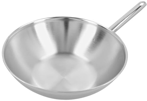 Demeyere Wok 30 cm Wok – /Stir Fry Pan – Frying Kant (– Wok/Stir Fry Pan, Silver, 4,8 l, 300 mm)