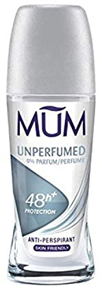 Mum Roll-On Deodorant Perfume-Free, 50 ml, Pack of 6 (6 x 50 ml)