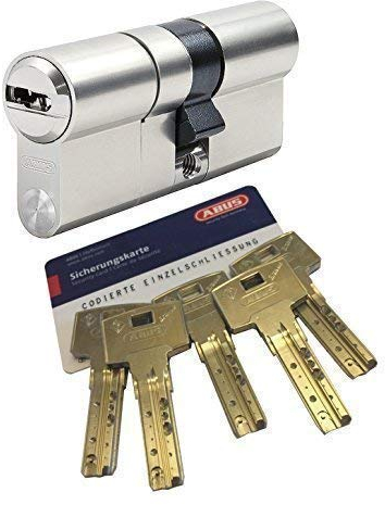 ABUS Bravus.3000 MX Doppelzylinder mit Sicherungskarte und 5 Schlüssel, Länge (a/b) 40/40mm (c=80mm), modulare Bauweise MX erhöhter Bohr.- Zieh- u. Abreißschutz, mit Not-u. Gefahrenfunktion