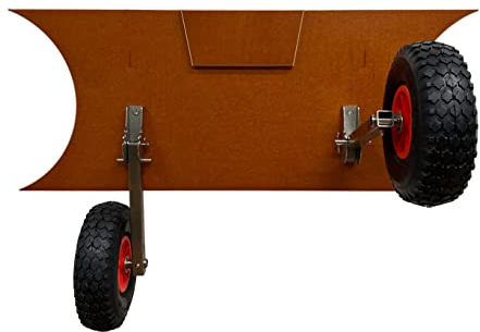 Heckräder Slipräder Schlauchbooträder Transporträder Edelstahl Schlauchboot (29cm lang, Reifen 22cm)