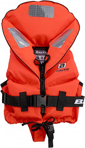 Baltic Pro Sailor 100N Kinder Feststoff Rettungsweste (Mod. 1284) für Binnengewässer und geschützte Gewässer, orange, Größe:50-70kg