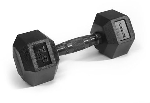 Zipro Hantel HEX, rutschfestes Kurzhantel, Stahl-Gummi Dumbbell, Gewicht 7.5 kg, Home Gym, Krafttraining zuhause, hexagonale Form, 1er - Set