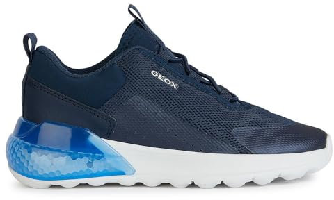 Geox Jungen J Activart Illuminus Sneaker, Navy, 28 EU