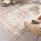 FRAAI | Home & Living In- & Outdoor Teppich Vintage - Kairo Medaillon Creme Bunt - Wetterfest - Polyester - Flachgewebe - Wohnzimmer, Esszimmer, Balkon, Garten/Terrasse - Terrasse - Rug