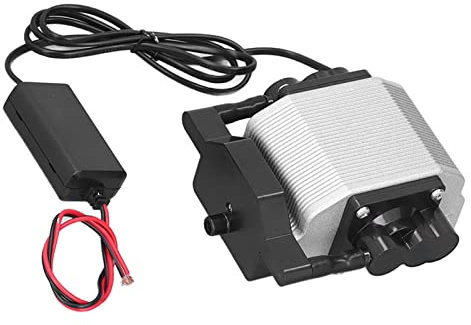 Qukaim Bomba aireadora de pesca, bomba de oxígeno para pecera, aireador de 12 V CC para transporte de acuario, bomba de aire de 30 L, bomba de aireación pequeña de 16 W para pesca, diseño compacto