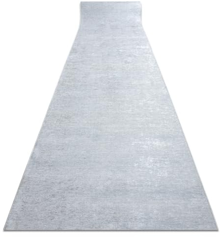 rugsx Passatoia antiscivolo LOTUS SMOOTH 52421 Melange grigio - Lavabile - 60x320 cm - Runner per corridoio e cucina