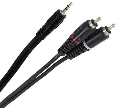 Plugger Mini Stereo Jack Male/RCA Male Y Cable 0.60 m in Black