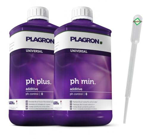 Weedness Plagron pH-Minus 500 ml + pH-Plus 500 ml – Gödningsmedel pH-korrigerare komplett