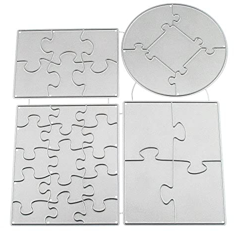 ZDNT Stanzschablonen Prägeschablonen Puzzle Stanzmaschine, Puzzle Prägeschablone, Schneiden Schablonen Papier, Metall Stanzschablone Für Scrapbooking, DIY Handwerk Karten machen