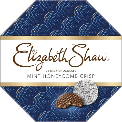 Elizabeth Shaw Milk Mint Crisp 162g - Smooth Milk Chocolate, Crisp Honeycomb, and a generous helping of Mint - Treat - Share - Gift - Birthday - Valentines Day - Mothers Day