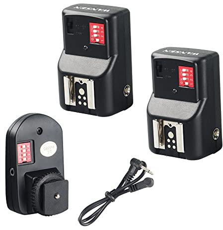 3 IN 1 Receiver and Trigger Set 16 Channel Remote Flash Triggers and Receivers Wireless Remote FM Speedlite Radio Trigger (Type-2)