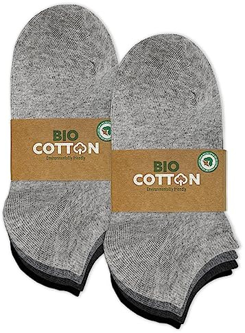 mehrstrumpf 8/12 pares de calcetines de entrenamiento de cultivo 100% orgánicos para niños y niñas sin costura (modelo: Biolivia), 27-30