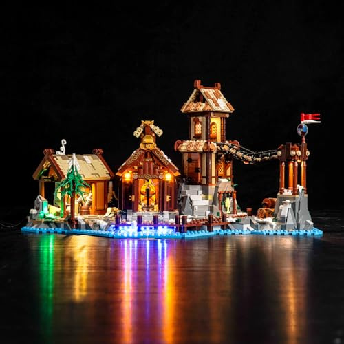 Light Kit for Lego Viking Village 21343, Lighting Set for Lego 21343 Viking Village - Not Include Models, Just Light Kit (Standard Version)