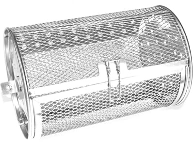 Namvo Air Fryer Chipkorg Rostfritt stål Tower Rotisserie-korg 360° roterande rullande grillkorg Grillad bur(12 x 18CM)