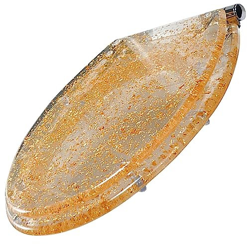 INGKE WC Sitz Toilettendeckel Glitzer Klodeckel Deckel Transparent Polyresin Toilettensitz Antibakterielle 42 X 36 cm Klobrille Einfache Montage WC Sitz,Gold foil