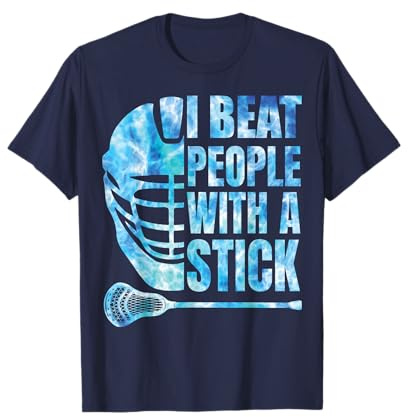 Lacrosse-Shirt Lax Men Player Beat People with A Stick Boys T-Shirt
