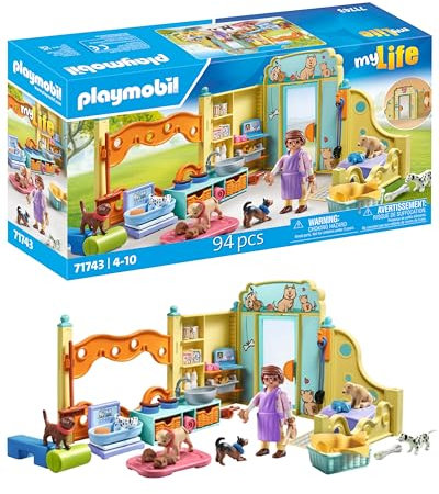 PLAYMOBIL | My Life | Casa de Cachorros | Juguetes para niños | Figuras de Animales | para niños a Partir de 4 años | 71743