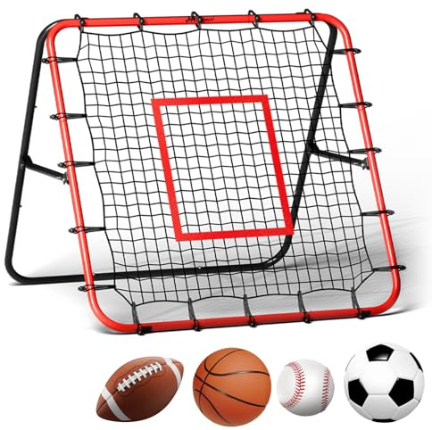 JASCOPRO Rebounder für Fußball, 18-Fach verstellbares Rebounder-Netz