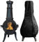 Outdoor Chimenea Cover, Heavy Duty Waterproof 210D Oxford Fabric Heater Cover, Windproof Chiminea Protector with Drawstring, Outdoor Garden Patio Heater Rain Protector 122x21x61cm