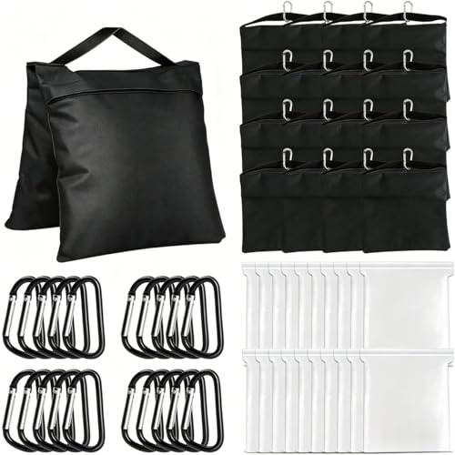 Merkaunis 20 Pack Sandbags Weight Bags for Photography Video Equipment, Heavy Duty Saddlebag for Canopy, Photo Tripod, Backdrop Stand, Umbrella Base, Fishing Chair, Picnic Table, Pop up Tent