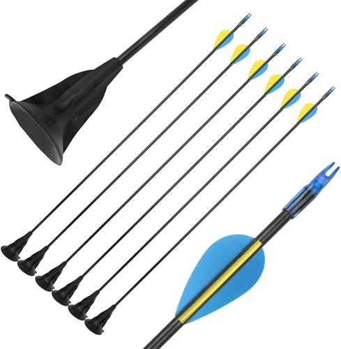 SHARROW Tiro con L'Arco Frecce a Ventosa Frecce in Fibra di Vetro Sicuro Sucker Freccia per Principiante Bersaglio Tiro Pratica Gioco