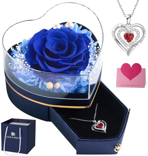 Rosa Eterna Regalo Mamma | Festa della Mamma, Compleanno Amica Nonna Fidanzata Moglie | Sorpresa per Lei | Fiore Eterno Decorativo | Ti Amo per Sempre,Regalo Natale San Valentino Anniversario