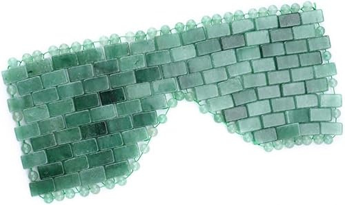 Máscara de ojos de jade, máscara de ojos refrescante, masajeador de ojos, venda, reutilizable, cuentas de sueño profundo, herramientas para el cuidado de ojeras, ojos hinchados, buen procesamiento