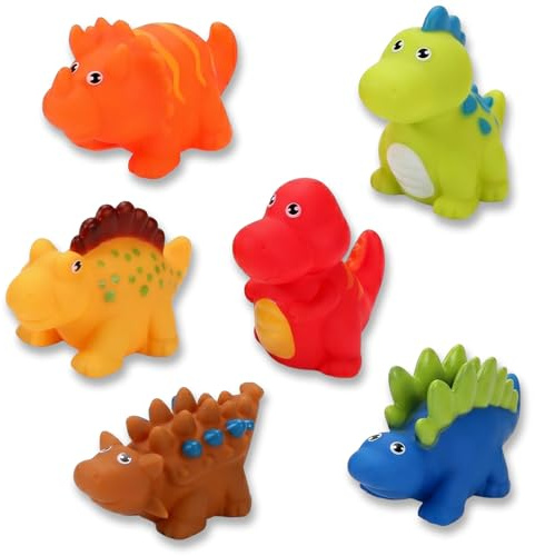 YESAH 6Pcs Dinosaur Bath Toys,Pool Game Water Play Figures