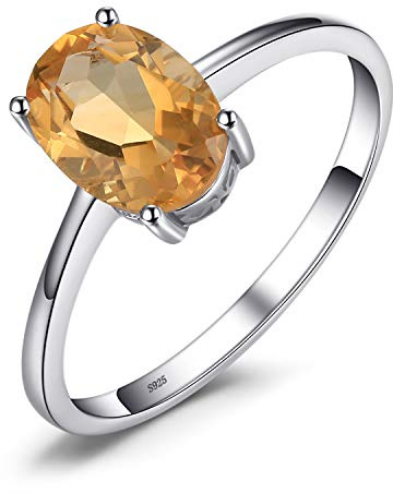 JewelryPalace Anello ovale naturale ametista granato peridoto citrino topazio anello da donna in argento 925 placcato oro giallo placcato oro rosa, anello di fidanzamento matrimonio promesso, gioielli