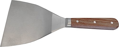 HAROMAC Malerspachtel aus Rosenholz, 100 mm, rostfreier Edelstahl, Rosenholzheft, Profi-Ausführung, Trockenbau, Farbspachtel, Abrennspachtel