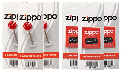 Zippo tillbehörssats – inkluderar en flinta blisterförpackning och en vekepaket, Zp 2406N & 2425