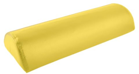 Teqler T-125804GB Cuscino di posizionamento semicilindrico, 40 x 22 x 11 cm, giallo