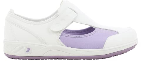 SAFETY JOGGER Safety Shoes for Women 5 UK - Camille - Lightweight Comfortable Velcro Work Shoe, Ideal for Nurses, Kitchen or Indoor, Non Slip and Shock Absorbing, Oxypas Lilac