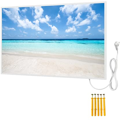 Bringer Imagen calefacción por infrarrojos con marco – calefacción de imagen – 100 x 60 x 1,8 cm – Maldivas