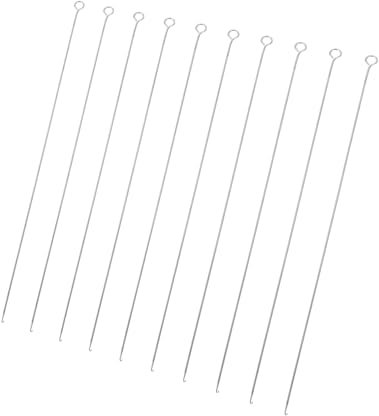 STOBOK DIY Beading Hooks 10pcs Set Thin Stainless Steel Needles for Beading Knitting Crocheting Tools