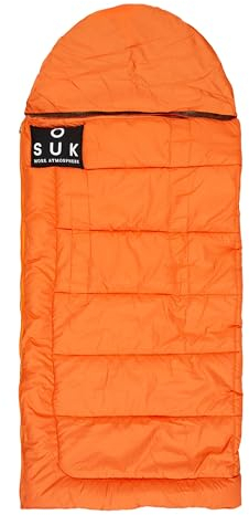 SOUK ONE Premium Kinderschlafsack Outdoor Camping Deckenschlafsack 3-4 Jahreszeiten für Kinder und Jugendliche (Orange, 55cm x 90cm)