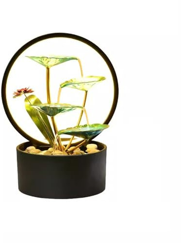 Desktop Fountain, Fontän, rinnande vatten, Dekorativ bordsskiva, Reception, Vardagsrum, Dekoration, Cirkulär öppningspresent,Decoration(Green)
