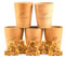 Waldfelsen® 5 Echtleder Würfelbecher (9 cm) mit 30 Holzwürfeln (16 mm) aus Buchenholz Lederbecher Würfelset Augenwürfel Spielwürfel (Farbe: Beige)