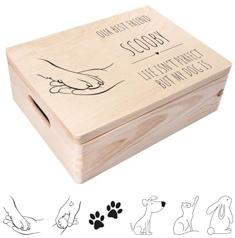 Creative Deco Personalised Memory Pet Box | Custom Keepsake Boxes