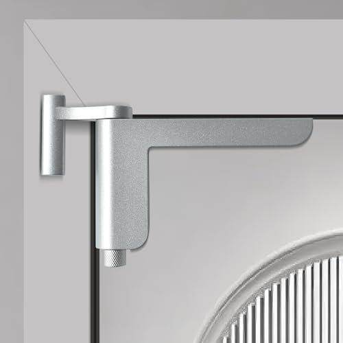MARIE Türschließer ohne Bohren, Türschließer Automatischer für leichte Innentüren, Schwammpolsterschutz für Zimmertüren, Ganzmetallische Produktion, Längere und leisere Lebensdauer, Silber